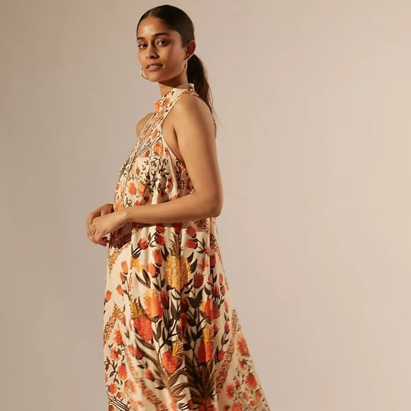 Farm Rio Floral Halter Maxi Dress - Small - Picture 3 of 9